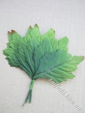 Листья зеленые резные (хризантема) (12 шт) 