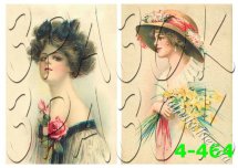 Декупажна карта - дівчата 4-464, формат А4, 60 г/м2