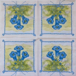 Серветка сині дзвіночки 33 х 33 см (ТС3911)