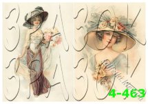Декупажна карта - дівчата 4-463, формат А4, 60 г/м2