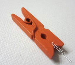Прищепка мини 25 мм оранжевая