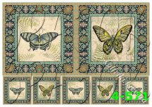 Декупажна карта - метелики 4-571, формат А4, 60 г/м2