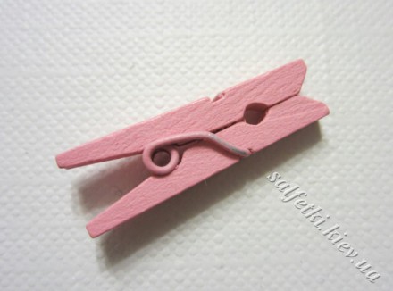 Прищепка мини 25 мм розовая