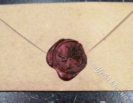 Seal for sealing wax Ginkgo biloba leaves C009 with handle