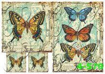 Декупажна карта - метелики 4-570, формат А4, 60 г/м2