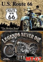 Декупажна карта - U.S. Route 66 MT007, формат А4, 60 г/м2