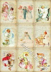 Декупажна карта - картинки з дітками CH031, формат А3, 60 г/м2