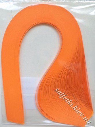 Папір для квілінгу помаранчевий неон 10м, 80 г/м2