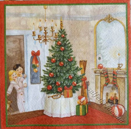 Серветка ранок Різдва 33 х 33 см (ТС4557)