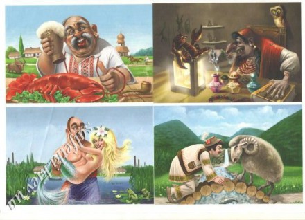 Декупажна карта - веселі картинки 3-595, формат А4, 60 г/м2