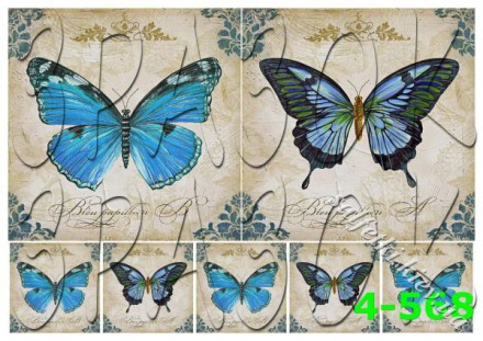 Декупажна карта - метелики 4-568, формат А4, 60 г/м2