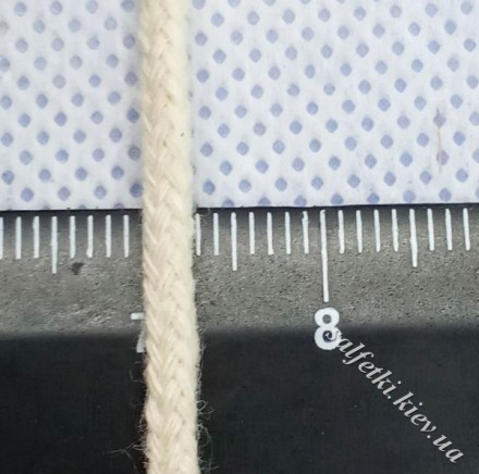 Гніт для свічок бавовняний плетений 2,5 мм (1 метр)