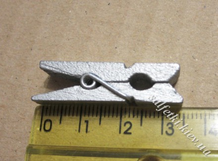 Прищепка мини 35 мм серебро