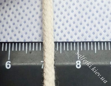 Гніт для свічок бавовняний плетений 3 мм (1 метр)