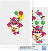 Набір для створення 3-D листівки Кішечка з кульками