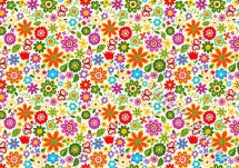 Декупажна карта - яскравий квітковий фон BG077, формат А4, 60 г/м2