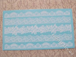 Фольгований слайдер 110 білий (блакитна підкладка)