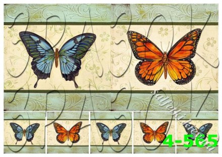 Декупажна карта - метелики 4-565, формат А4, 60 г/м2