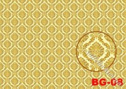 Декупажна карта - жовтий класичний візерунок BG008, формат А4, 60 г/м2