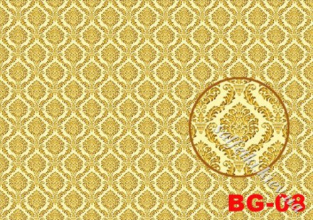 Декупажна карта - жовтий класичний візерунок BG008, формат А4, 60 г/м2
