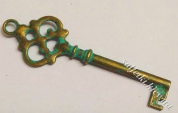 Ключ старовинний №13 бронза з патиною