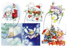 Декупажна карта - новорічна Н-196, формат А4, 60 г/м2