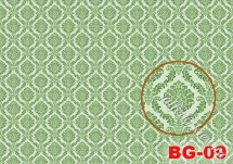 Декупажна карта - зелений класичний візерунок BG009, формат А4, 60 г/м2