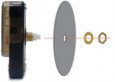 Годинниковий механізм маятниковий на МДФ 5 мм крокуючий та стрілки чорні (63мм-92мм-92мм) - годинник кварцовий