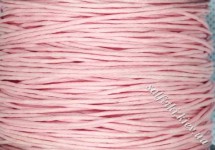 Вощений шнур світло-рожевий, бавовна, 1 мм (1 метр)