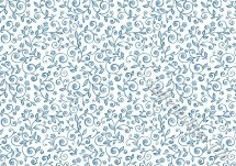Декупажна карта - рослинний візерунок синій BG081, формат А4, 60 г/м2