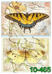 Декупажна карта - метелики 10-465, формат А4, 60 г/м2