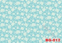 Декупажна карта - фон квітковий блакитний BG012, формат А4, 60 г/м2