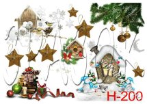Декупажна карта - новорічна Н-200, формат А4, 60 г/м2
