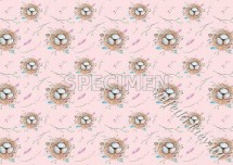 Декупажна карта - пасхальний фон гнізда (рожевий фон) BG251, формат А4, 60 г/м2