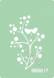 Трафарет самоклеючий Гілка та метелик арт. 060011