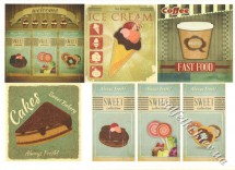 Декупажна карта - sweets 3-497, формат А4, 60 г/м2