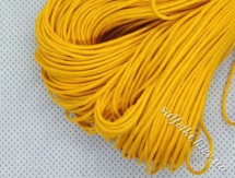 Вощений шнур сонячно-жовтий, бавовна, 1 мм (1 метр)