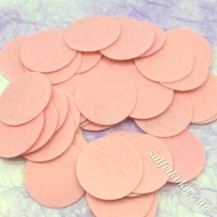Фетровые кружочки нежно-розовые 2,5 см (10 шт)