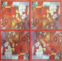 Санта и снеговик 33 х 33 см