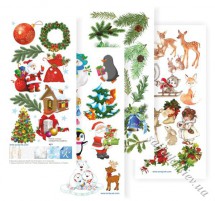 Набір карток для вирізування "Новорічні свята" 4 штуки 9 х 20 см