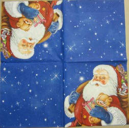 Серветка Santa Claus with presents  33 х 33 см (ТС4434)