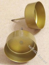 Металлический держатель свечи 4 см глубокий (золотой)