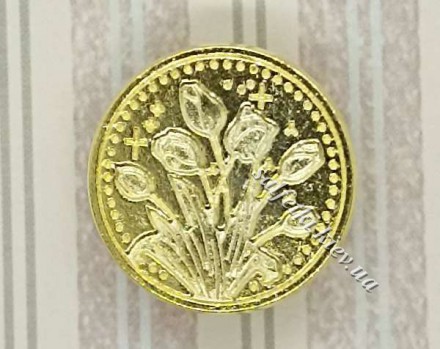 Печатка тоненька Букет тюльпанів без ручки 25 мм