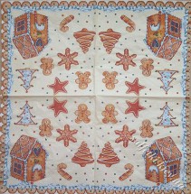 Серветка різдвяне печиво 33 х 33 см (ТС0026)