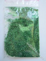 Глиттер зеленый 10 гр (zip-пакет)