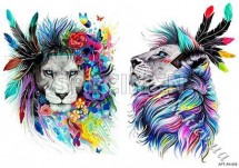 Декупажна карта - звірі акварель AN098, формат А4, 60 г/м2