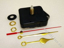 Годинниковий механізм 12 мм плавний та стрілки золоті (55мм-72мм-80мм) - годинник кварцовий