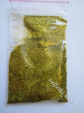 Глиттер яркое золото 10 гр (zip-пакет)