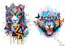 Декупажна карта - звірі акварель AN099, формат А4, 60 г/м2