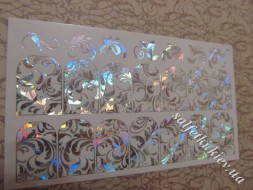 Фольгированный слайдер 51 серебро битое стекло